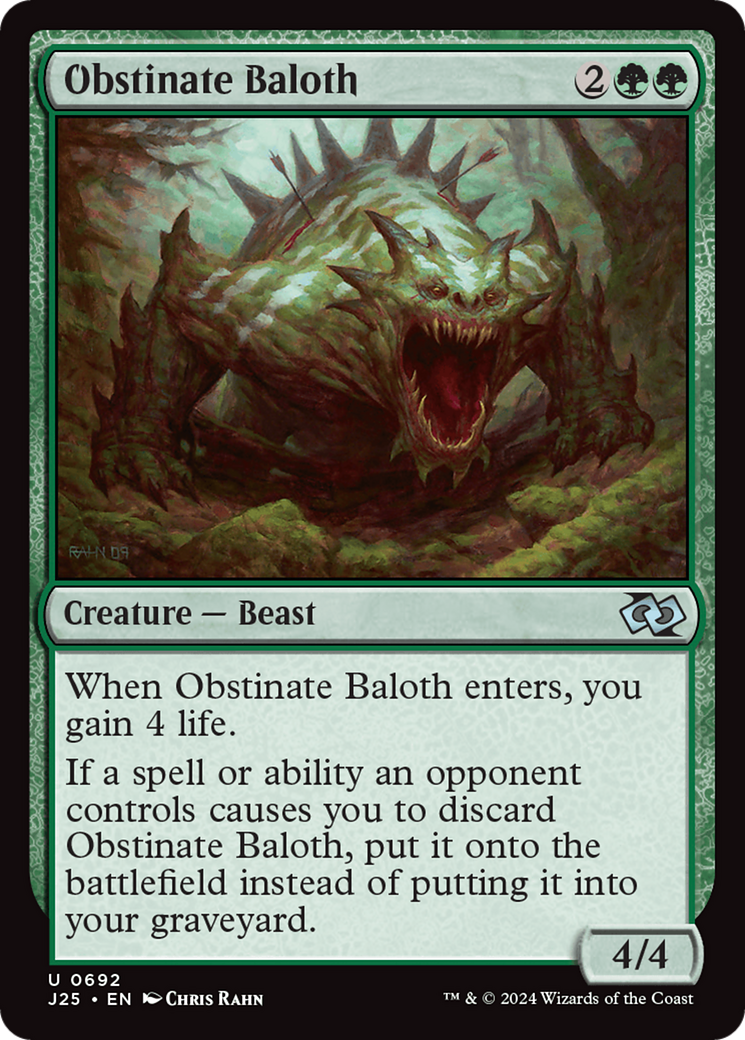 Obstinate Baloth [Foundations Jumpstart] | Good Games Morley