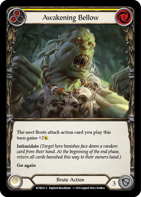 Awakening Bellow (Yellow) [WTR033-C] (Welcome to Rathe)  Alpha Print Normal | Good Games Morley