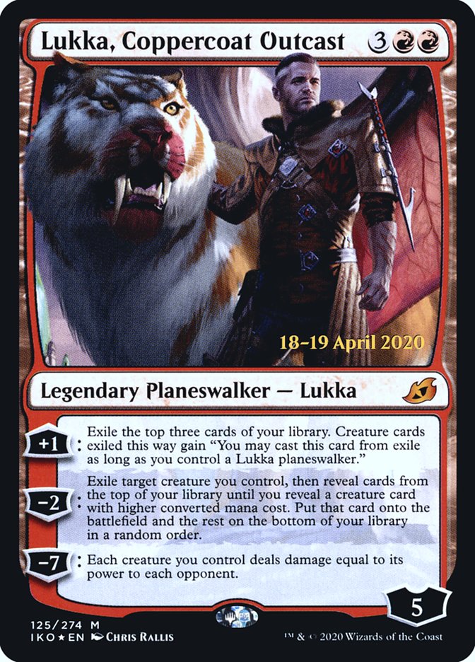 Lukka, Coppercoat Outcast [Ikoria: Lair of Behemoths Prerelease Promos] | Good Games Morley