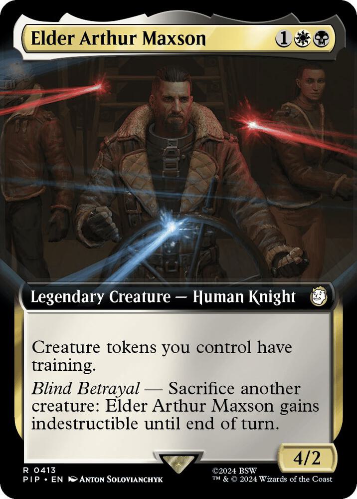 Elder Arthur Maxson 413/326 (Universes Beyond: Fallout)  - Extended Art | Good Games Morley