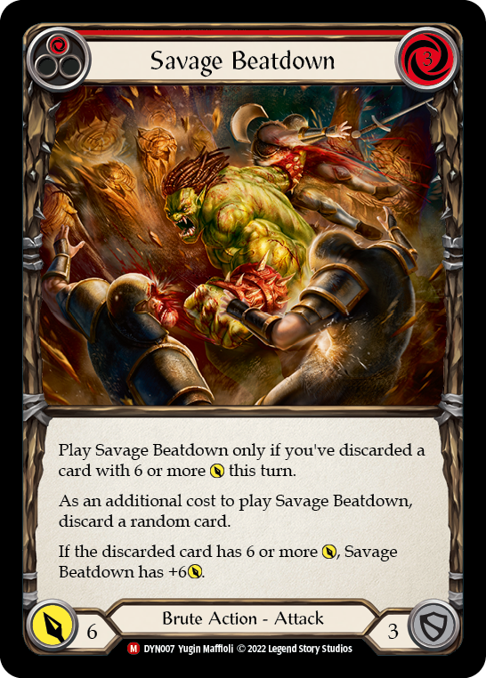 Savage Beatdown [DYN007] (Dynasty)  Rainbow Foil | Good Games Morley