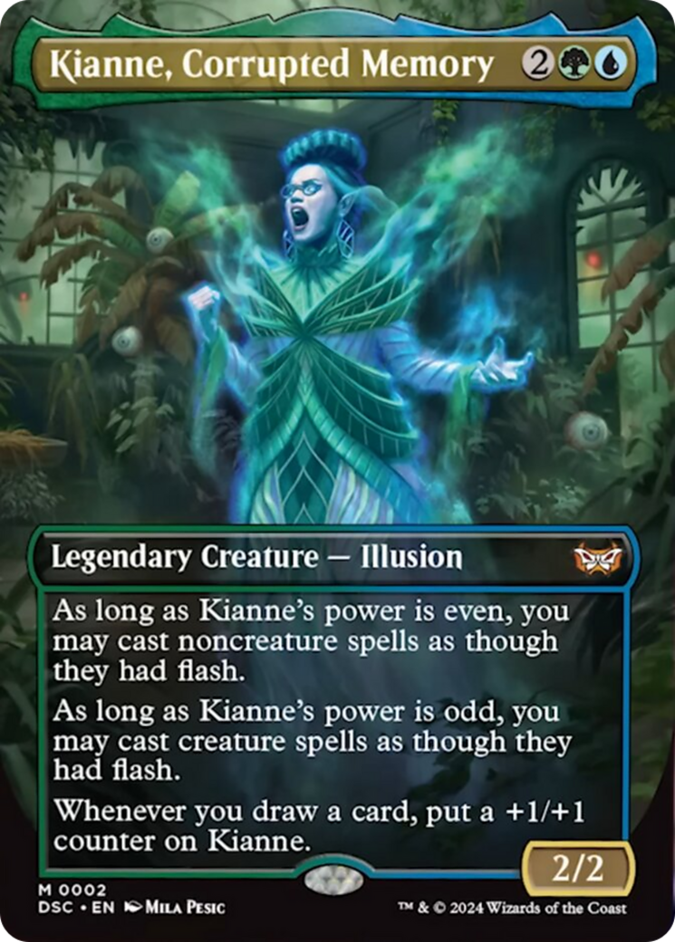 Kianne, Corrupted Memory (Borderless) [Duskmourn: House of Horror Commander] | Good Games Morley