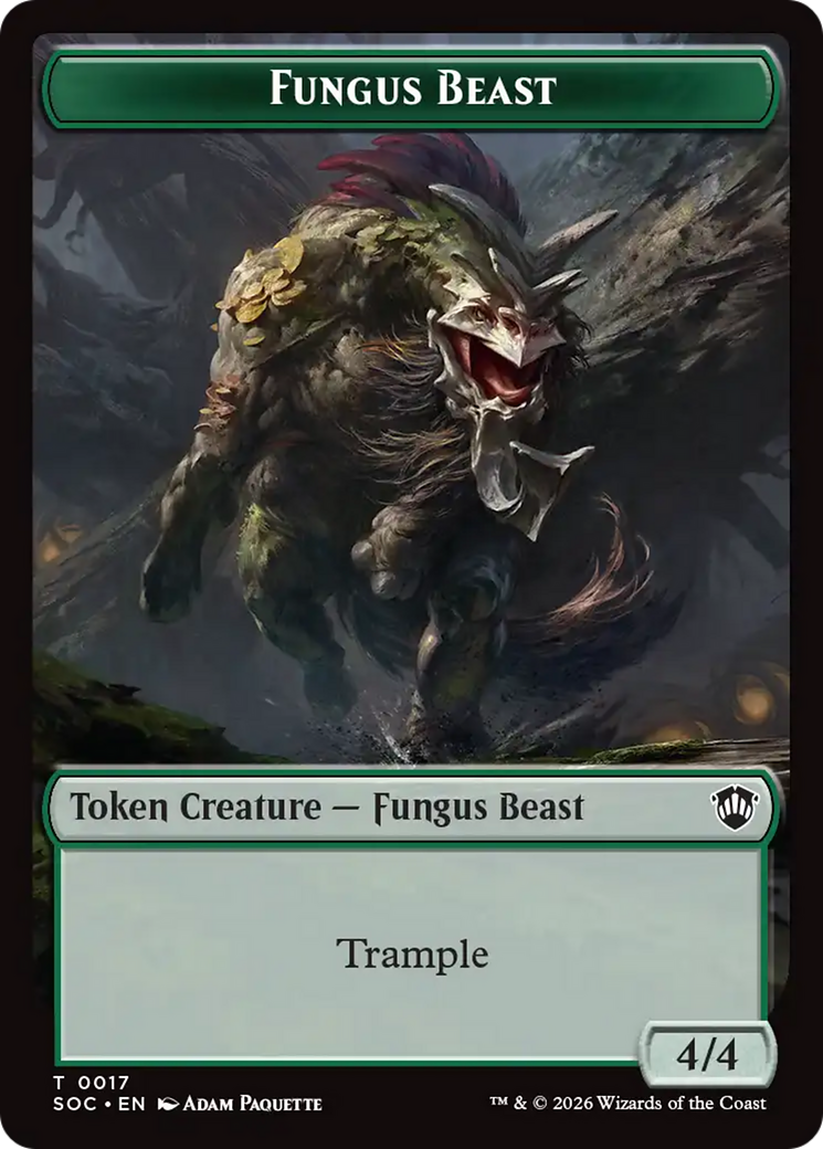 Goat // Fungus Beast Double-Sided Token [Secrets of Strixhaven Commander Tokens] | Good Games Morley