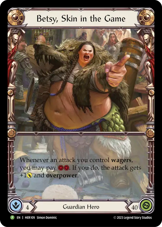 Betsy, Skin in the Game (Rainbow Foil) [HER109] (Promo)  Rainbow Foil | Good Games Morley