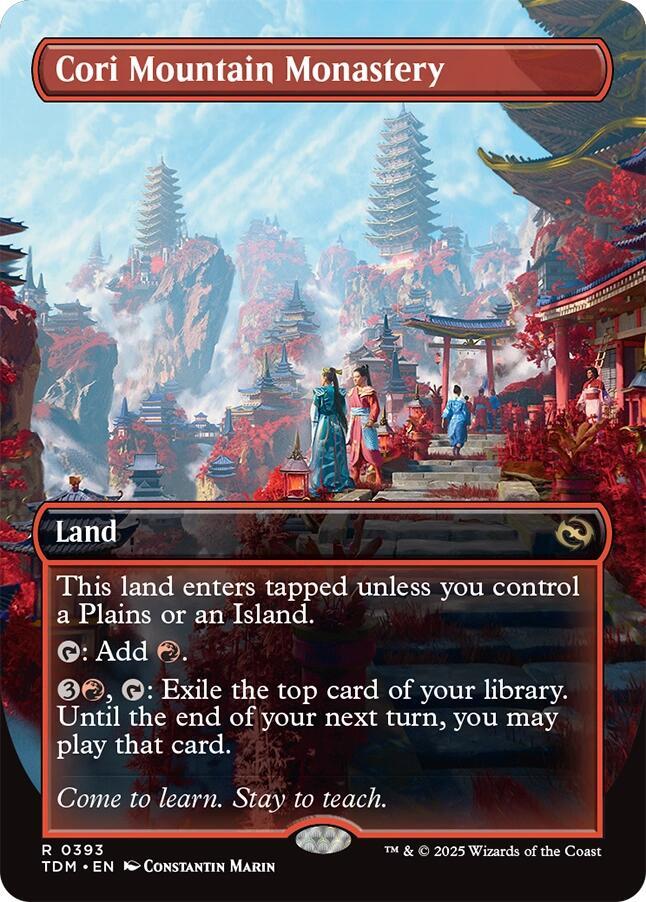 Cori Mountain Monastery 393 (Tarkir: Dragonstorm)  - Borderless Foil | Good Games Morley