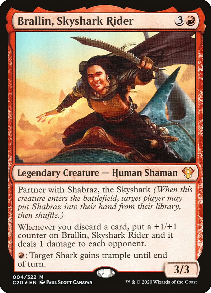 Brallin, Skyshark Rider 4 (Commander 2020)  - Foil | Good Games Morley