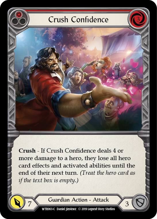 Crush Confidence (Red) [WTR063-C] (Welcome to Rathe)  Alpha Print Normal | Good Games Morley