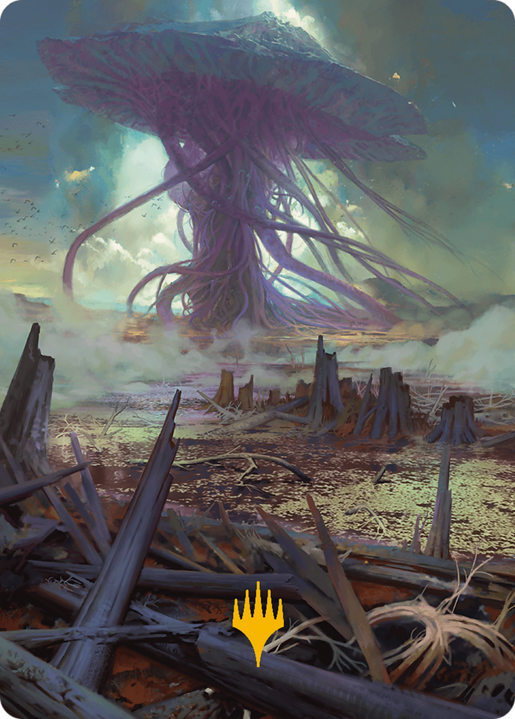 Swamp Art Card (Gold-Stamped Planeswalker Symbol) [Modern Horizons 3 Art Series] | Good Games Morley