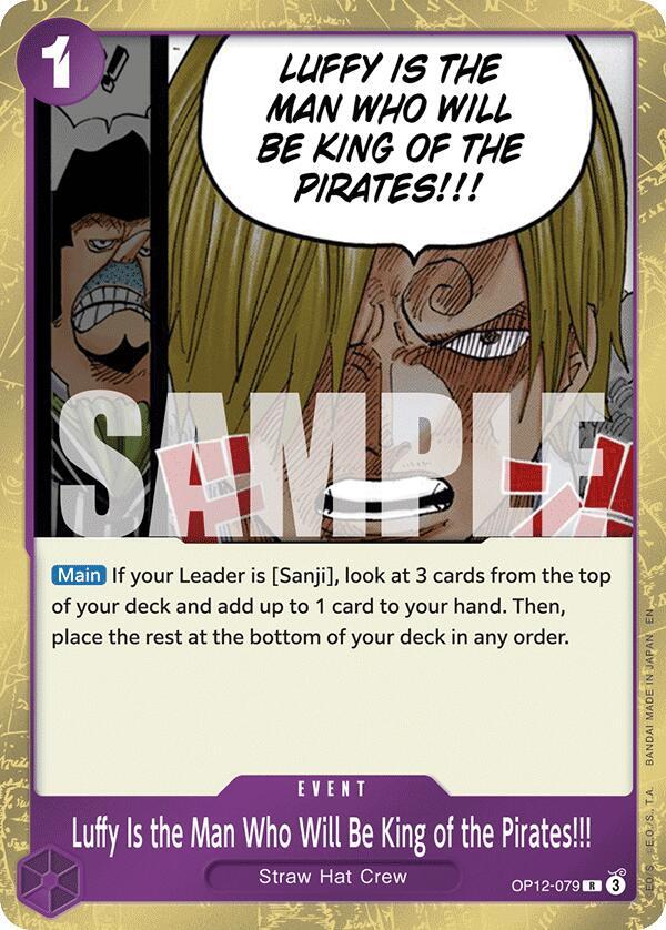 Luffy Is the Man Who Will Be King of the Pirates!!! OP12-079 (Legacy of the Master)  - Foil | Good Games Morley