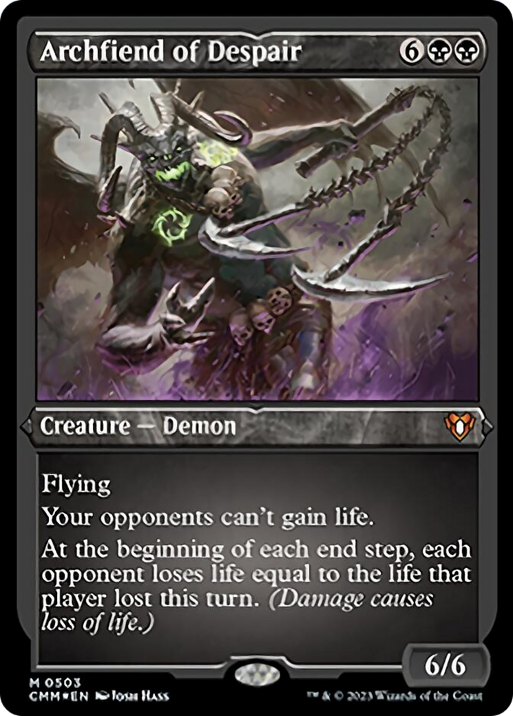 Archfiend of Despair (Foil Etched) [Commander Masters] | Good Games Morley