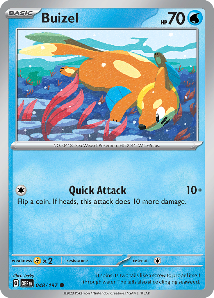 Buizel (048/197) [Scarlet & Violet: Obsidian Flames] | Good Games Morley