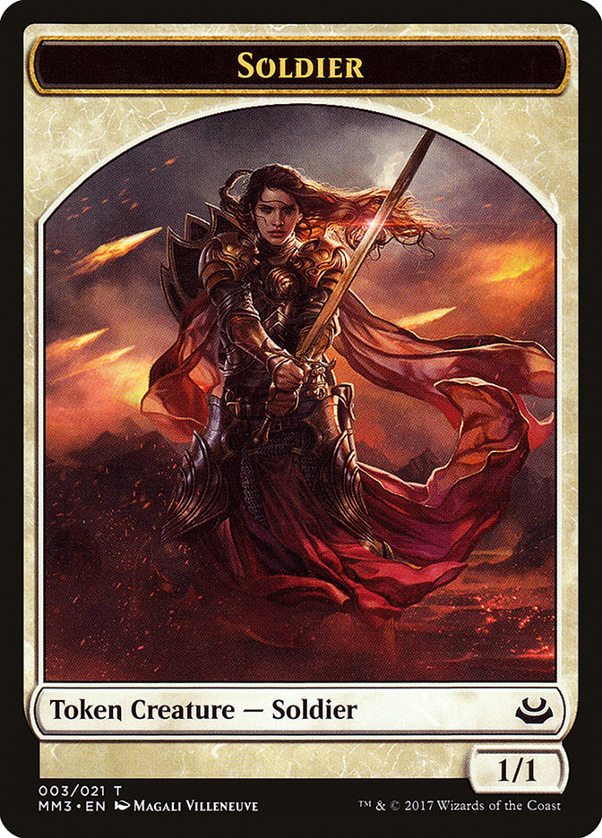 Soldier Token (003/021) [Modern Masters 2017 Tokens] | Good Games Morley