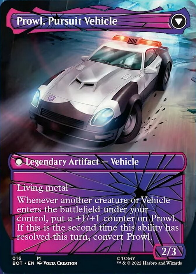 Prowl, Stoic Strategist // Prowl, Pursuit Vehicle (Shattered Glass) [Transformers] | Good Games Morley