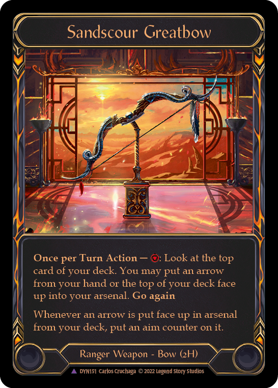 Sandscour Greatbow (Marvel) [DYN151] (Dynasty)  Cold Foil | Good Games Morley