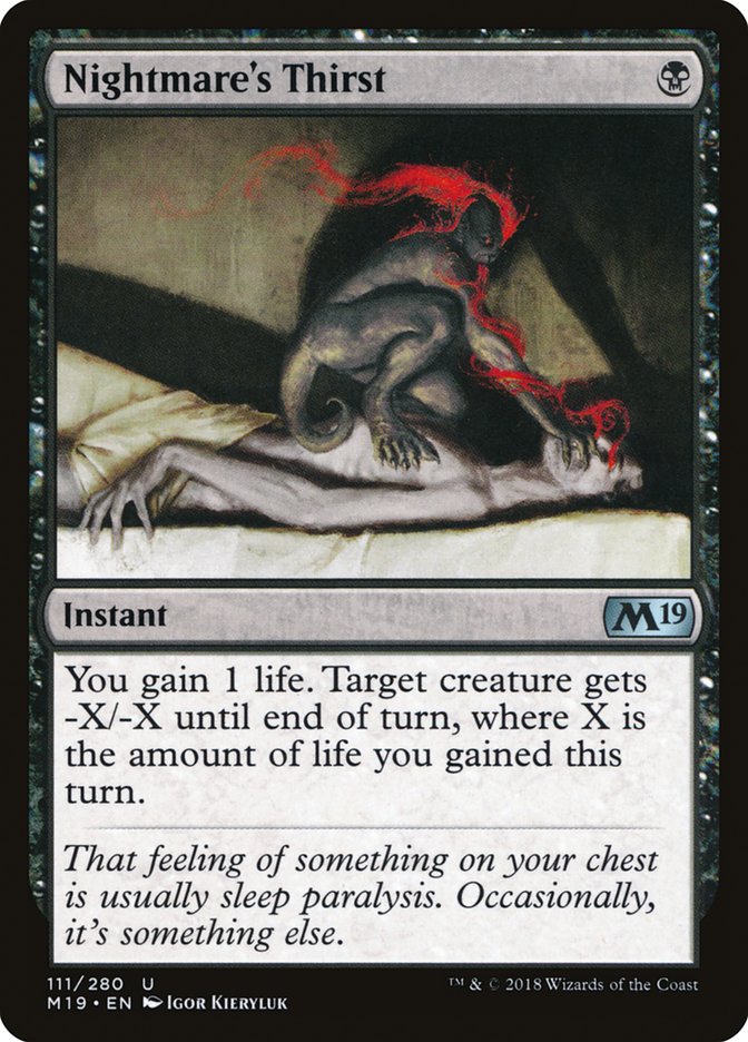 Nightmare's Thirst 111/280 (Core Set 2019)  | Good Games Morley