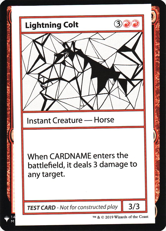 Lightning Colt [Mystery Booster Playtest Cards] | Good Games Morley