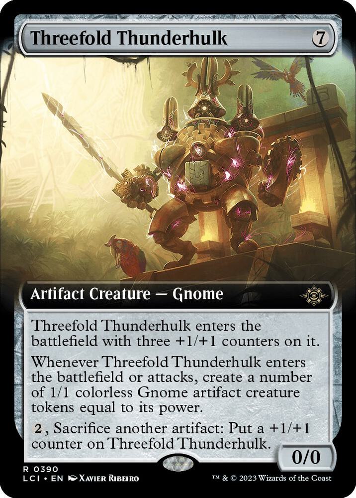 Threefold Thunderhulk 390/291 (The Lost Caverns of Ixalan)  - Extended Art | Good Games Morley
