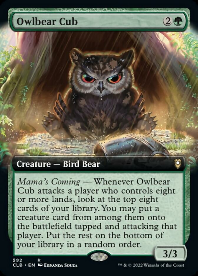 Owlbear Cub (Extended Art) [Commander Legends: Battle for Baldur's Gate] | Good Games Morley