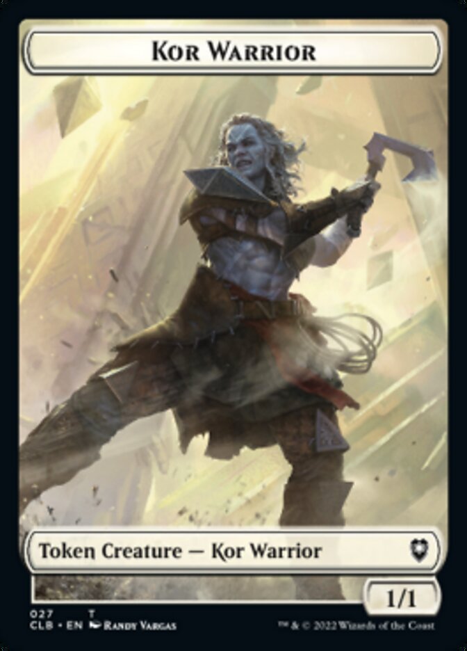 Kor Warrior // Wizard Double-Sided Token [Commander Legends: Battle for Baldur's Gate Tokens] | Good Games Morley