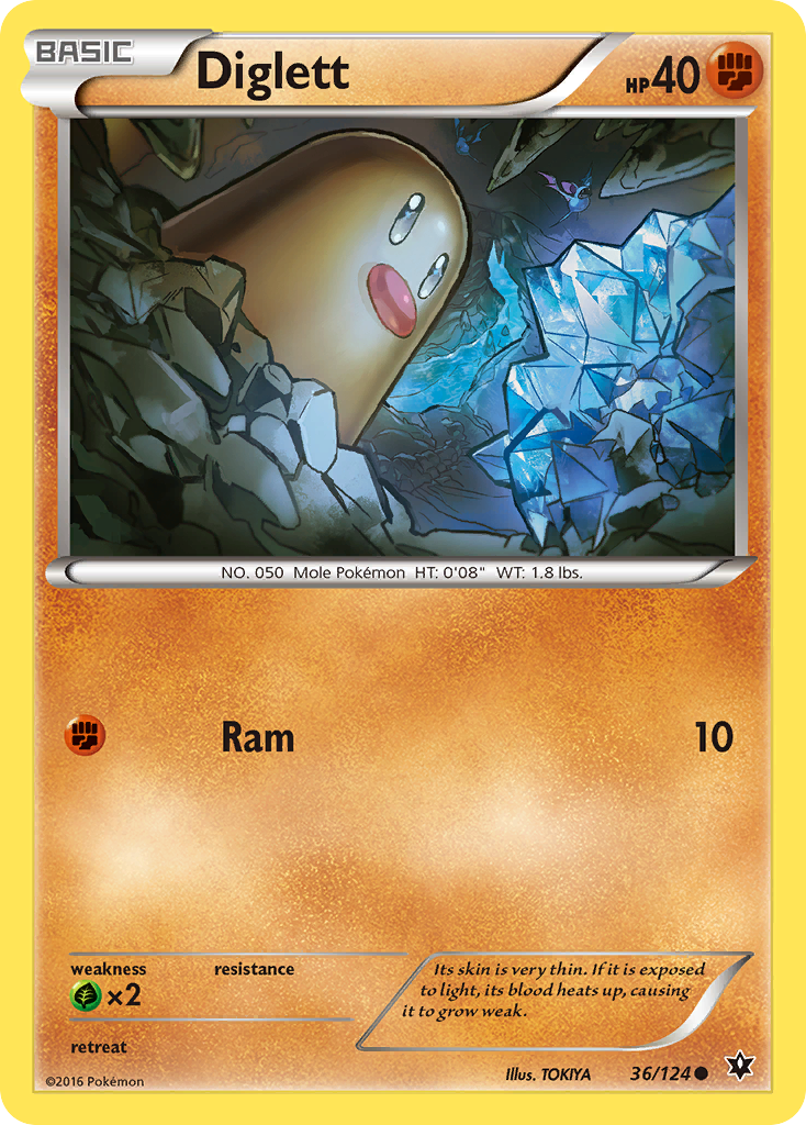Diglett (36/124) [XY: Fates Collide] | Good Games Morley