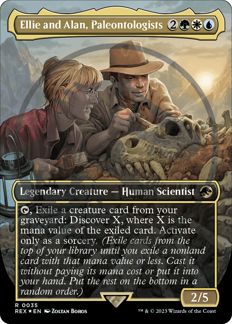 Ellie and Alan, Paleontologists (Emblem) (Borderless) [Jurassic World Collection Tokens] | Good Games Morley