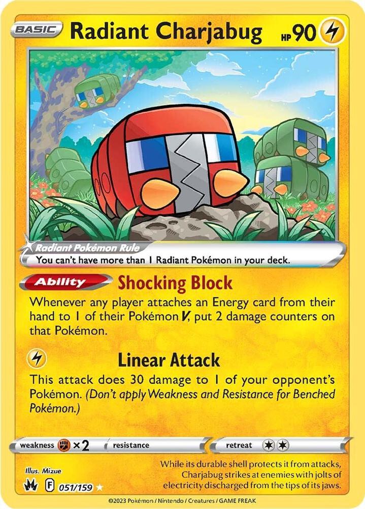 Radiant Charjabug 051/159 (SWSH: Crown Zenith)  - Holofoil | Good Games Morley