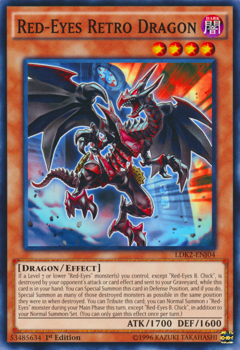 Red-Eyes Retro Dragon [LDK2-ENJ04] Common | Good Games Morley