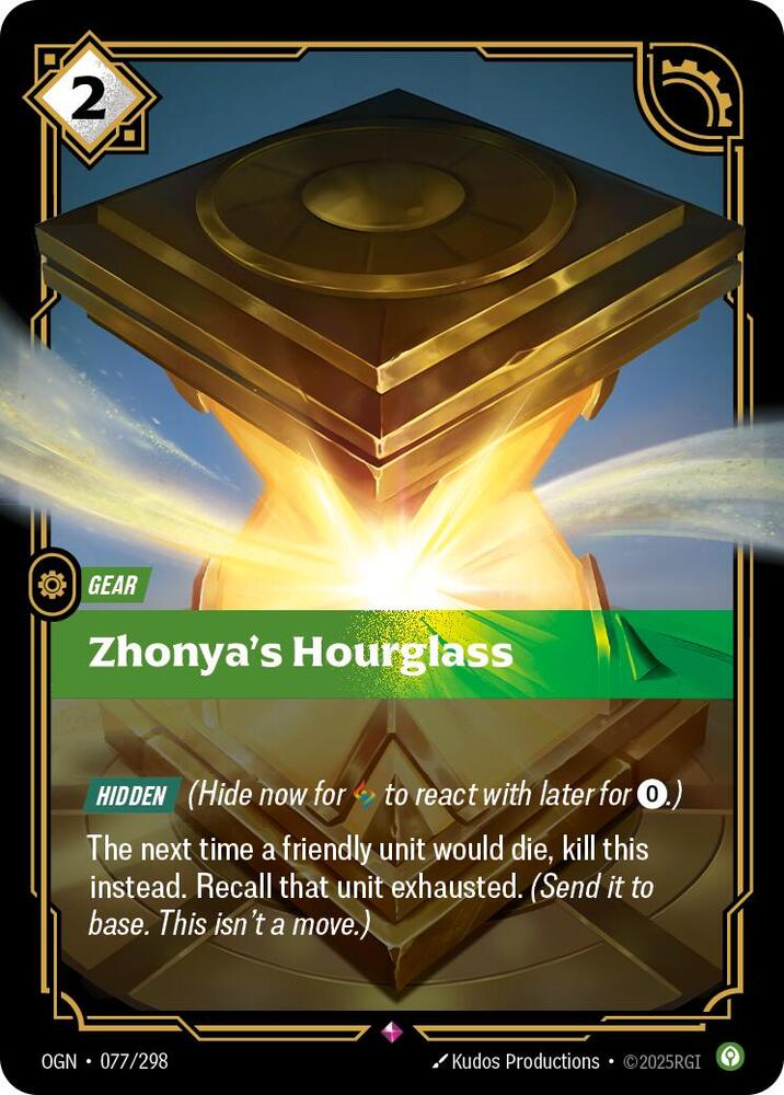 Zhonyas Hourglass 077/298 (Origins)  - Foil | Good Games Morley
