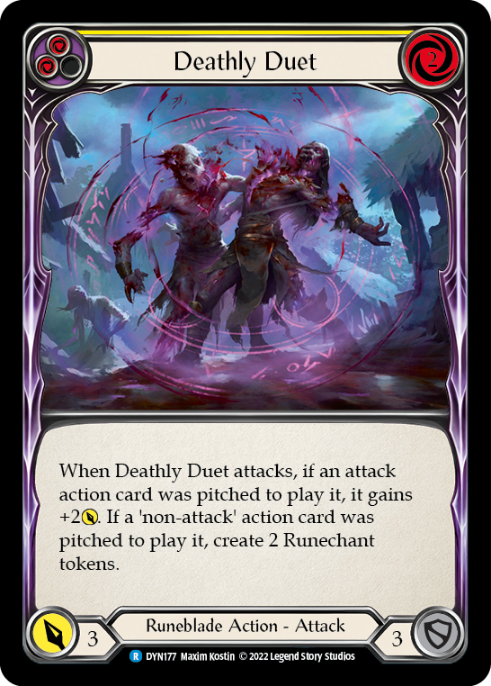 Deathly Duet (Yellow) [DYN177] (Dynasty)  Rainbow Foil | Good Games Morley
