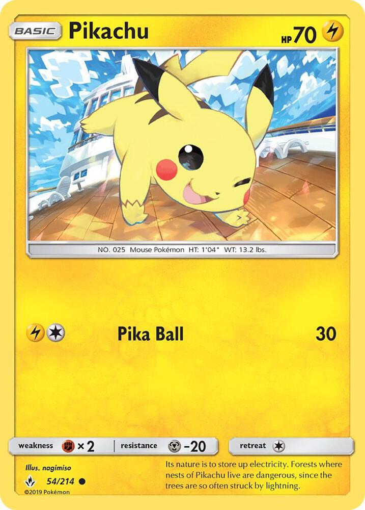 Pikachu 54/214 (SM - Unbroken Bonds)  | Good Games Morley