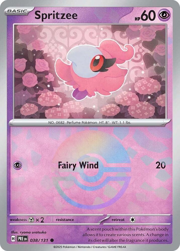 Spritzee (038/131) (Poke Ball Pattern) [Scarlet & Violet: Prismatic Evolutions] | Good Games Morley