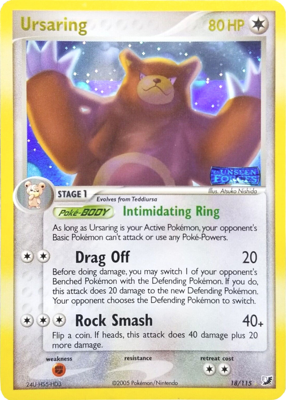 Ursaring (18/115) (Stamped) [EX: Unseen Forces] | Good Games Morley