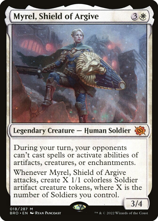Myrel, Shield of Argive 18 (The Brothers' War)  - Foil | Good Games Morley