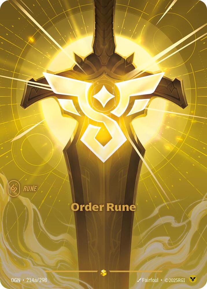 Order Rune Alternate Art 214a/298 (Origins)  - Foil | Good Games Morley
