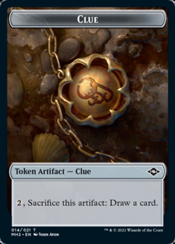 Beast // Clue (14) Double-Sided Token [Modern Horizons 2 Tokens] | Good Games Morley
