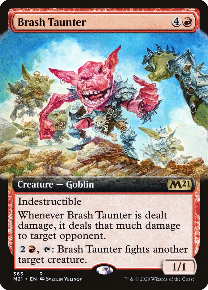 Brash Taunter (Extended Art) [Core Set 2021] | Good Games Morley
