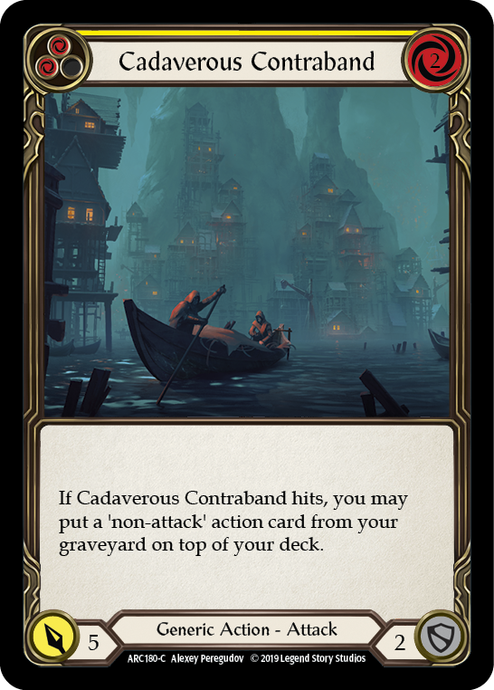 Cadaverous Contraband (Yellow) [ARC180-C] (Arcane Rising)  1st Edition Rainbow Foil | Good Games Morley