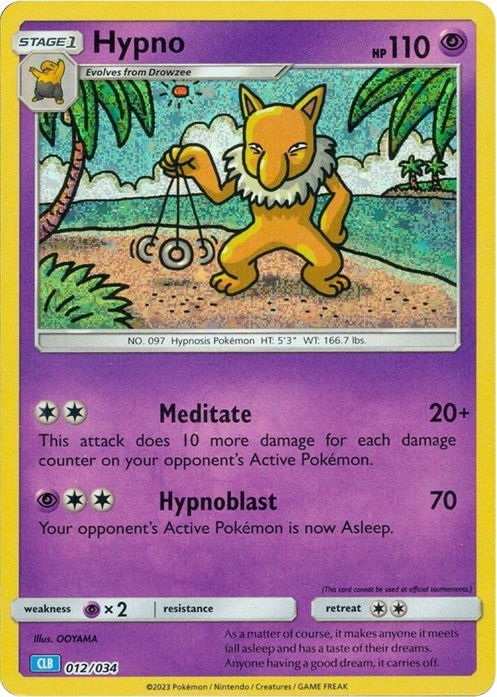 Hypno 012/034 (Trading Card Game Classic)  - Holofoil | Good Games Morley