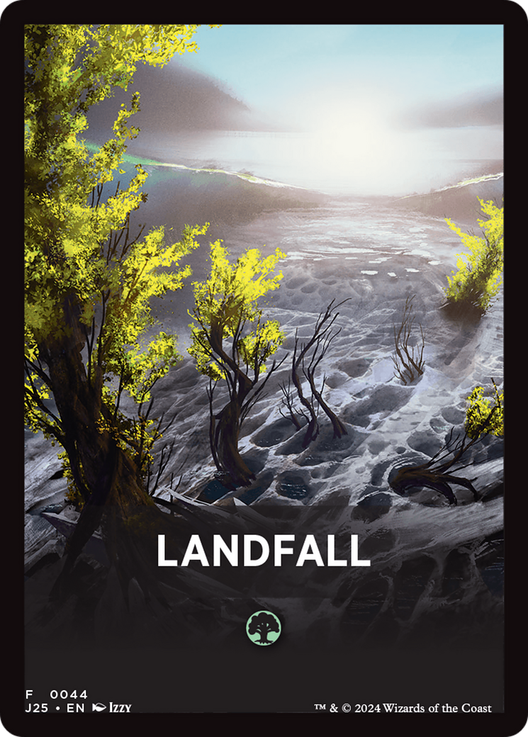 Landfall Theme Card [Foundations Jumpstart Front Cards] | Good Games Morley