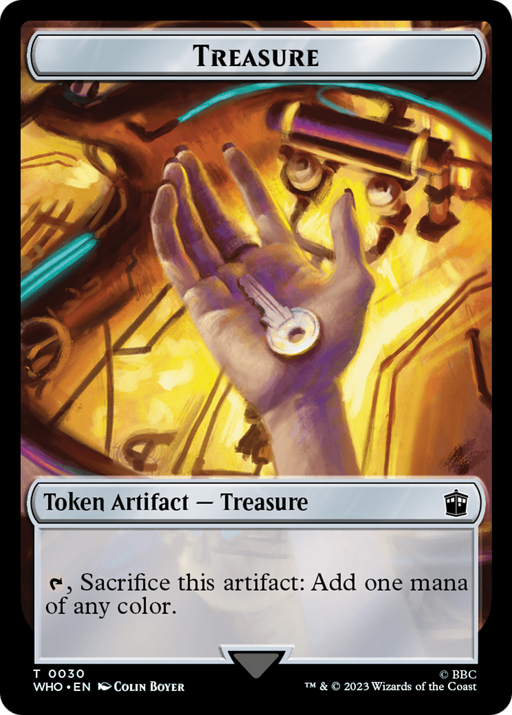 Alien Warrior // Treasure (0030) Double-Sided Token [Doctor Who Tokens] | Good Games Morley