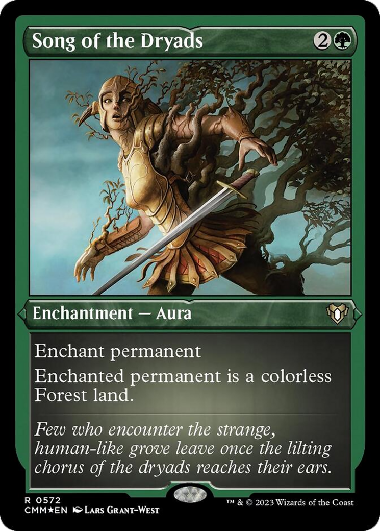 Song of the Dryads (Foil Etched) [Commander Masters] | Good Games Morley