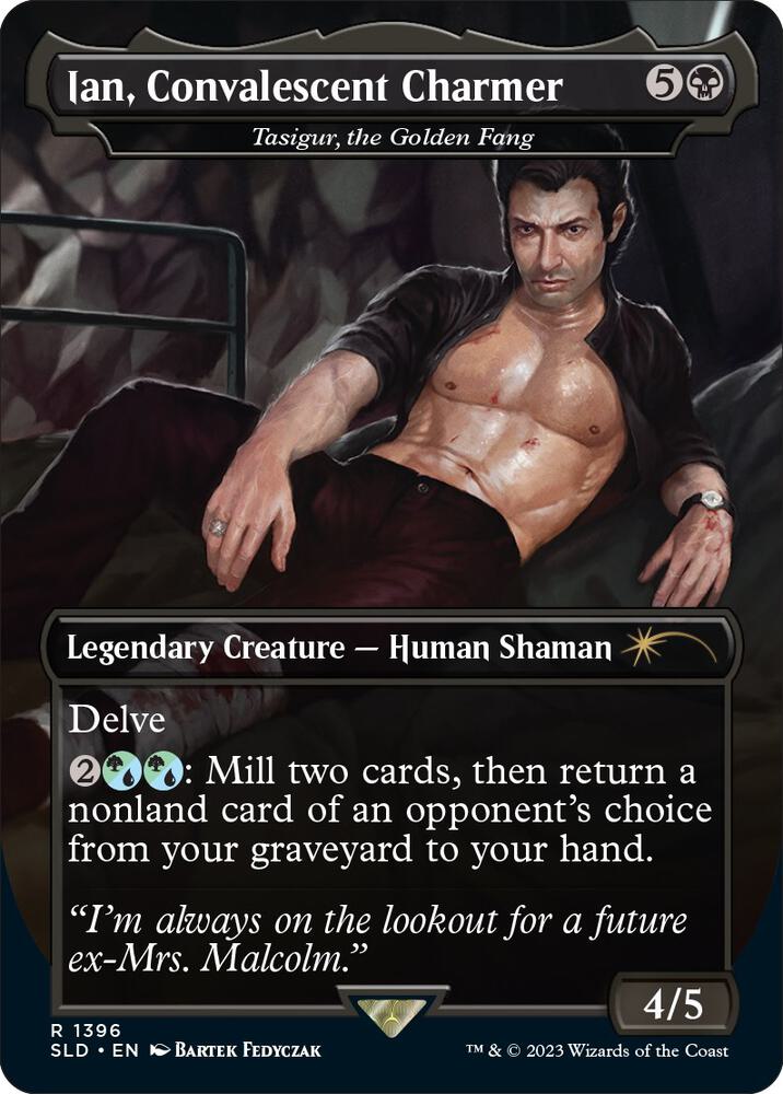 Ian, Convalescent Charmer // Tasigur, the Golden Fang 1396 (Secret Lair Drop Series)  - Borderless | Good Games Morley