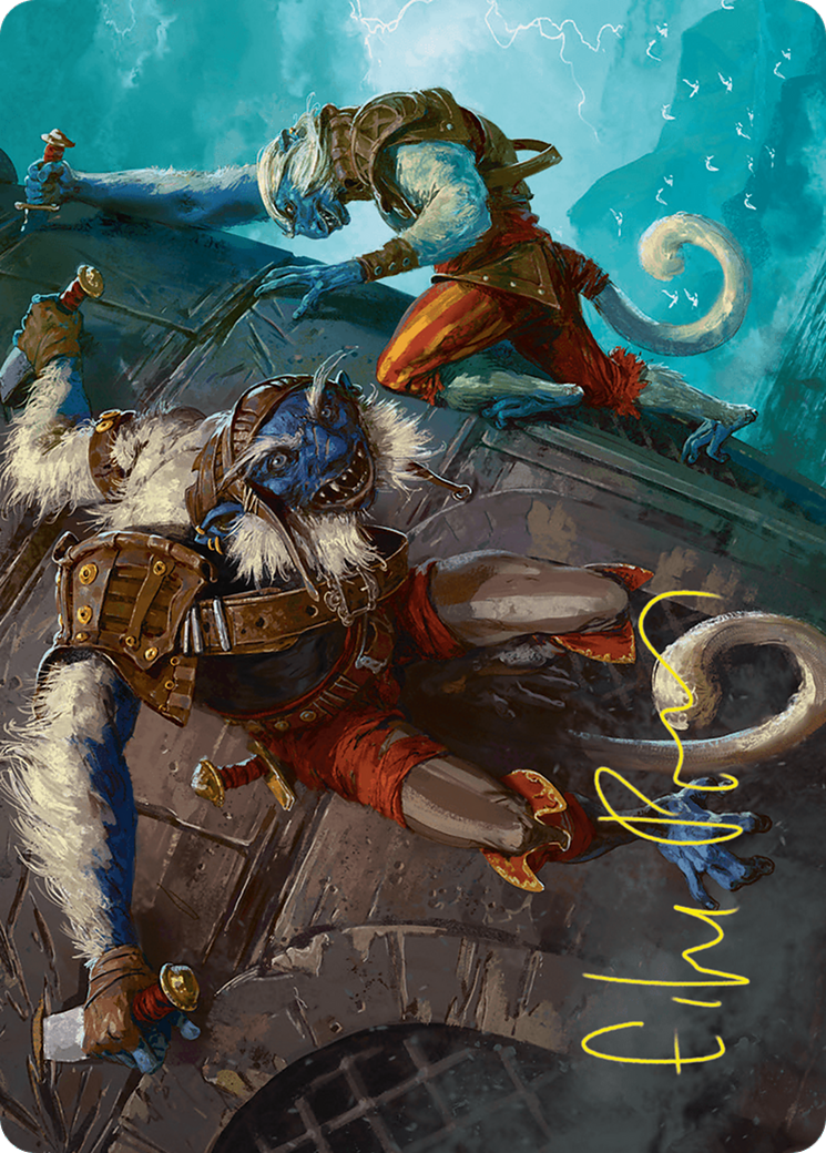 Goblin Boarders Art Card (11/54) (Gold-Stamped Signature) [Foundations Art Series] | Good Games Morley
