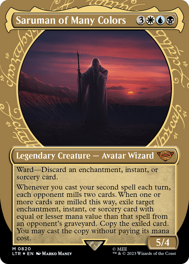 Saruman of Many Colors (Showcase) (Surge Foil) [The Lord of the Rings: Tales of Middle-Earth] | Good Games Morley