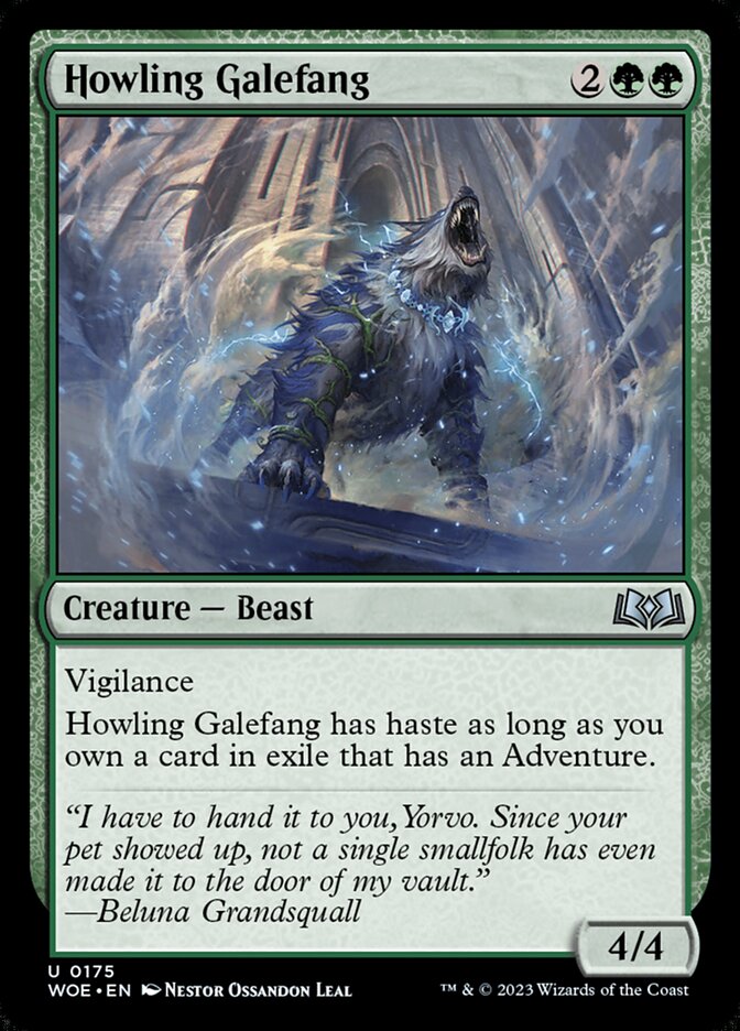 Howling Galefang 175/276 (Wilds of Eldraine)  - Foil | Good Games Morley