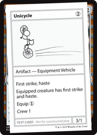Unicycle (2021 Edition) [Mystery Booster Playtest Cards] | Good Games Morley
