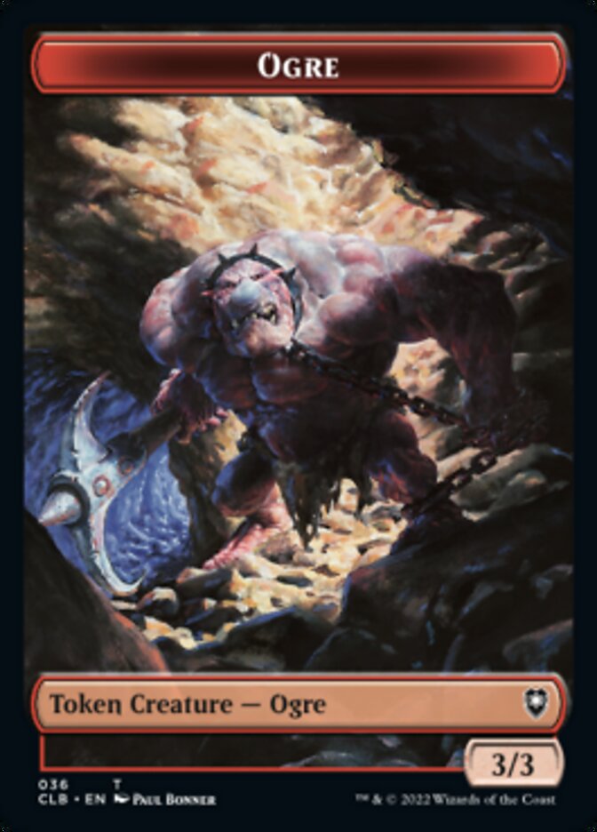 Boar // Ogre Double-Sided Token [Commander Legends: Battle for Baldur's Gate Tokens] | Good Games Morley