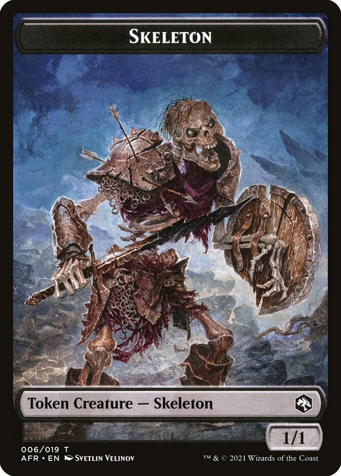 Illusion // Skeleton Double-Sided Token [Dungeons & Dragons: Adventures in the Forgotten Realms Commander Tokens] | Good Games Morley