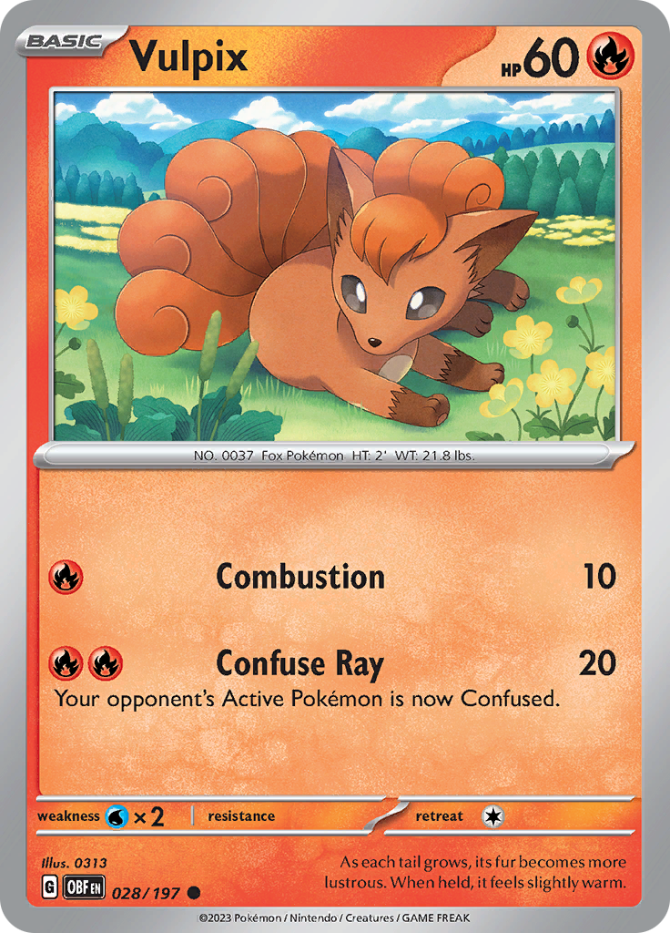 Vulpix (028/197) [Scarlet & Violet: Obsidian Flames] | Good Games Morley