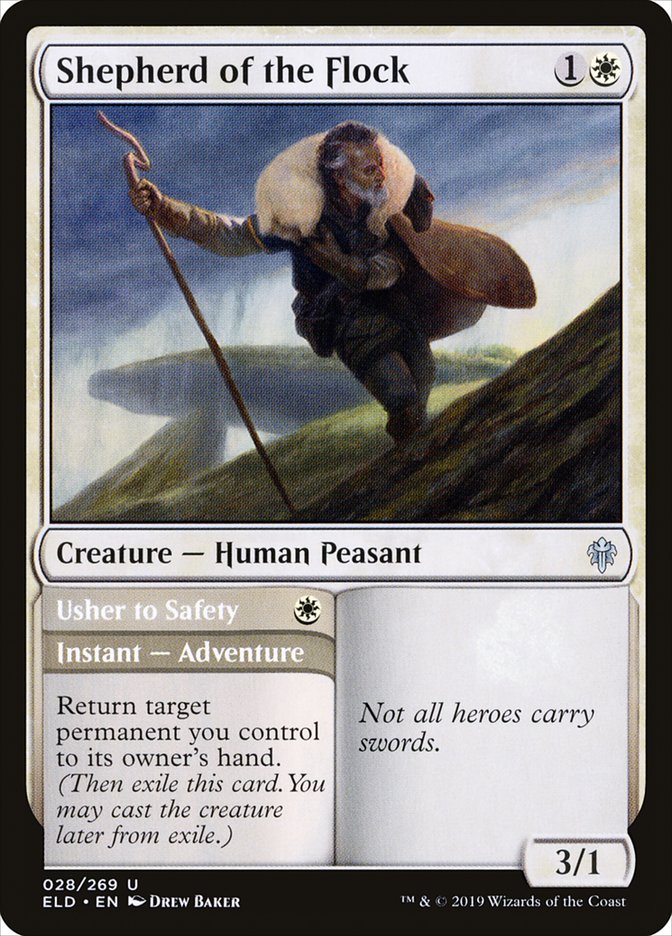 Shepherd of the Flock // Usher to Safety 28/269 (Throne of Eldraine)  | Good Games Morley